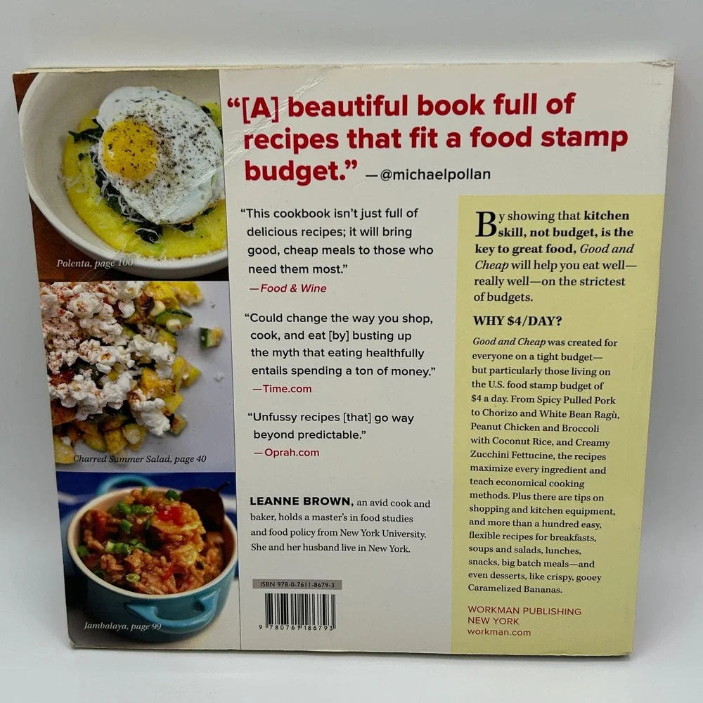 Good Cheap Eat Well on 4 Dollars a Day Cookbook Budget Cooking Recipes Paperback